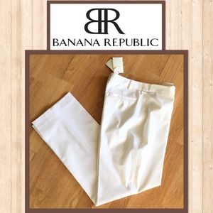Banana Republic Ivory Stretch Slacks